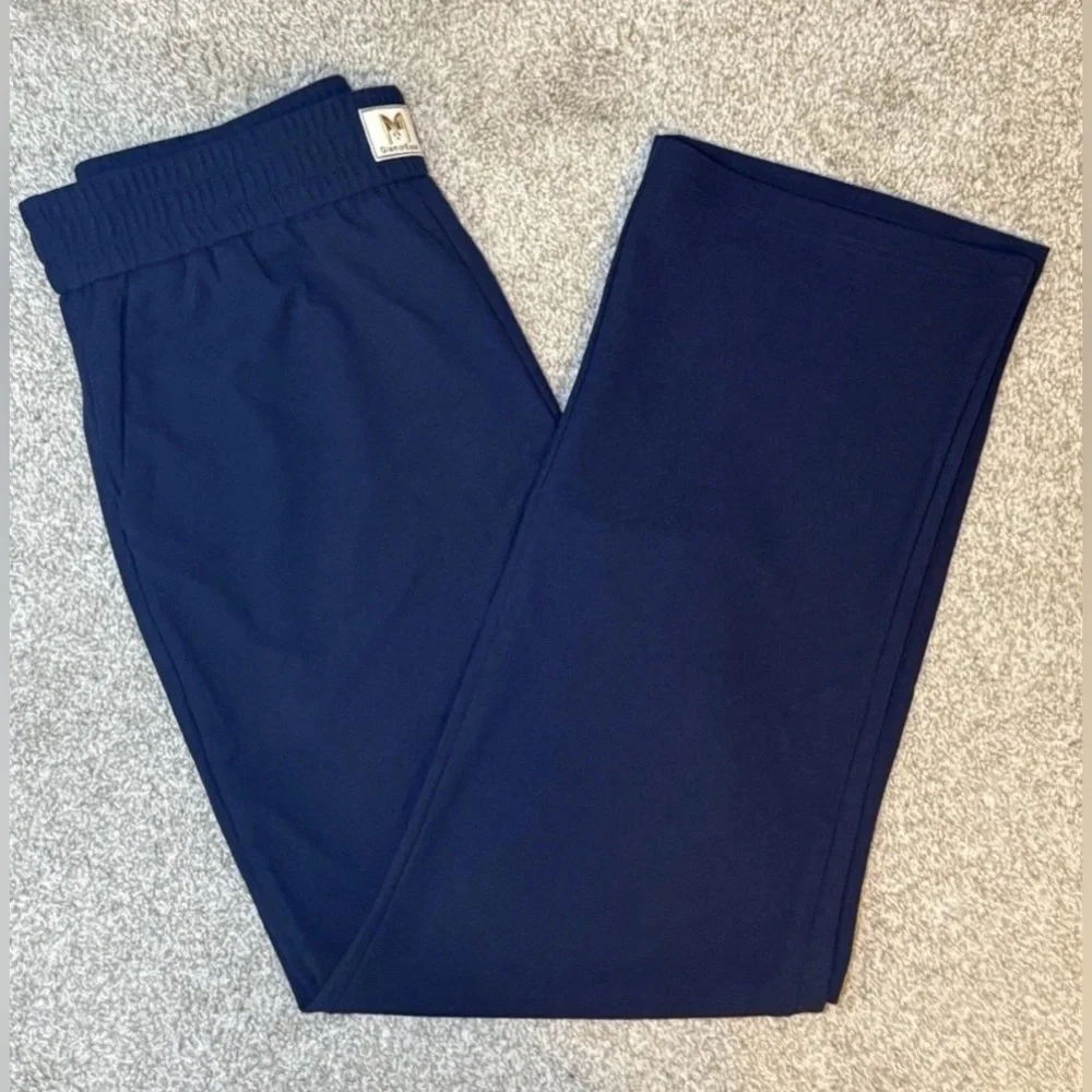 Glamorease Drape Pull On Pants Women's Size XL Regular Navy Straight Leg NWT - Picture 2 of 10